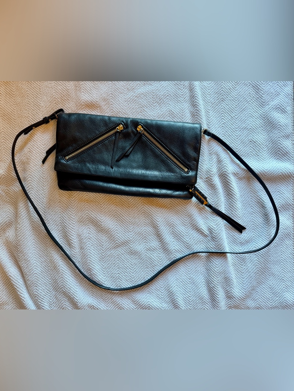 NWOT Stella & Dot Black Convertible Leather Handbag